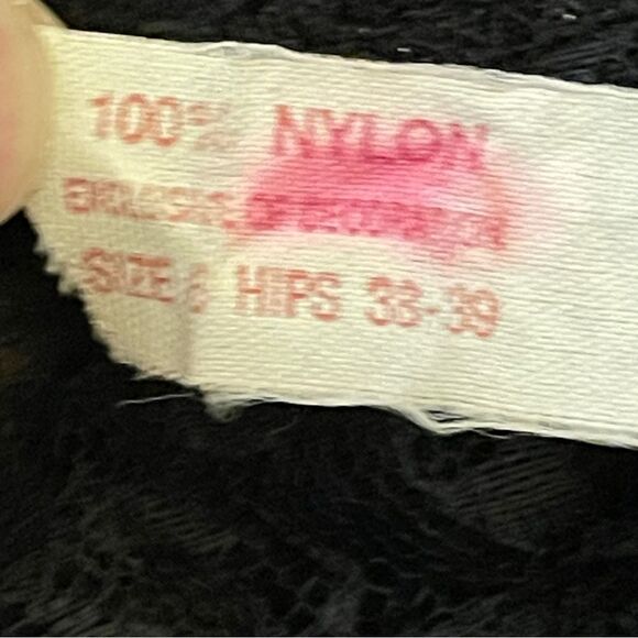 Vintage Stardust Intimates Sheer Lace Panty Black Size 6 - Picture 8 of 9